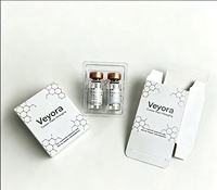 Boîte d'emballage en papier holographique personnalisée avec gaufrage doré et inserts pour flacons de 3 ml, 5 ml, 10 ml