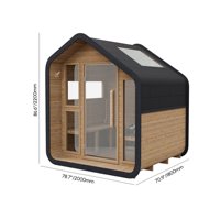 Cabine de sauna extérieur moderne en bois massif de pruche, modèle pour petite maison en bois