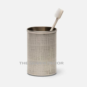 Porte-brosse rond en métal aluminium à texture martelée en cuivre fini antique pour villa de luxe et maison - Product Image 6