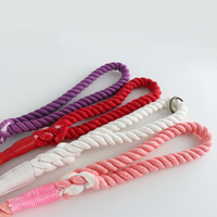Laisses de chien personnalisées en coton avec corde arc-en-ciel, traction pour animaux de compagnie, avec poignée solide et confortable, grossiste au meilleur prix
