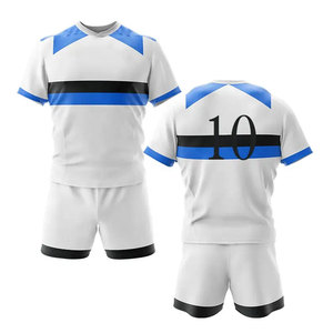 Venta al por mayor nuevo estilo hombres sublimado Rugby uniforme impreso diseño Jersey con pantalones cortos profesional de alta calidad Rugby uniforme - Product Image 3