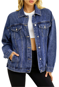 Manufacturer's High Quality Custom Printed Designer Fashion Washed Denim Jackets Waterproof Cotton Lining Silk Button for All - Product Image 5