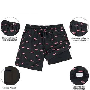 ผ้าฝ้ายโพลีเอสเตอร์ OEM ออกแบบโลโก้ที่กําหนดเองสไตล์ถนนสูงระบายอากาศเสื้อผ้าผู้ชายกางเกงขาสั้นคุณภาพสูงระเหิดพิมพ์สั้น - Product Image 4