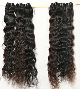 100% Cuticle Aligned <b>Cheap</b> Wavy Bundles Vendor Virgin Weave Machine Double Weft Indian Human Hair <b>Extensions</b> - Product Image 1