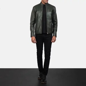 Precio barato nuevo estilo chaqueta de cuero ligero para hombres/Venta caliente buena calidad hombres chaquetas de cuero para la venta - Product Image 5