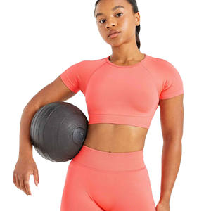 เสื้อครอปเอวลอยสำหรับเล่นโยคะระบายอากาศได้ดีเป็นมิตรกับสิ่งแวดล้อม - Product Image 6