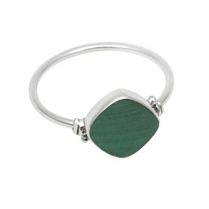 Ensemble de lunette en malachite naturelle en argent sterling 925 massif, bague en forme de coussin, bijoux faits à la main, fournisseur à prix d'usine direct - Product Image 1