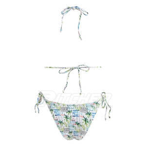 Ensembles de bikini écologiques respirants UPF 50 sur mesure avec impression de logo pour les marques de maillots de bain et les collections de villégiature - Product Image 2
