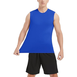 Haute qualité Gym Fitness débardeur hommes et femmes entraînement col rond vêtements sans manches pour la course-en vrac - Product Image 2