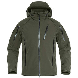Men's Casual Autumn Denim <b>Jacket</b> <b>Waterproof</b> 100% Cotton Woven Fleece Windbreaker Stand Collar Windproof Hood <b>Light</b> Zipper Front - Product Image 3