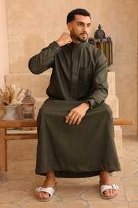 Nouveauté Ramadan Eid robe de prière Daffah Thobes fabricant OEM Services moderne 2025 broderie islamique Thobe JubbahFor hommes - Product Image 2
