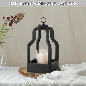 Direct Factory Supply Wood Lantern Decor Rustic Decor Candle Lantern Outdoor Lanterns Farmhouse Candle Holder - Product Image 5