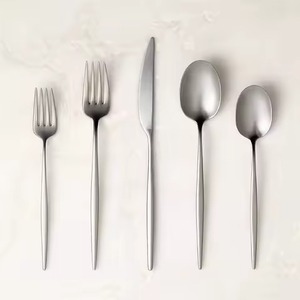 Juego de Cubiertos para Restaurante, Acero Inoxidable, Tenedor, Cuchara, Cuchillo, Cubiertos de Metal, Utensilios de Comedor - Product Image 4