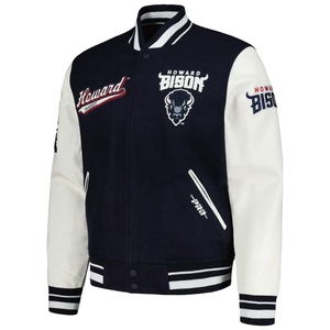 Chaqueta universitaria de lana para hombre, manga de cuero, Estilo Clásico de Béisbol, moda informal, ropa deportiva de equipo universitario a la moda, prendas de vestir exteriores elegantes - Product Image 2