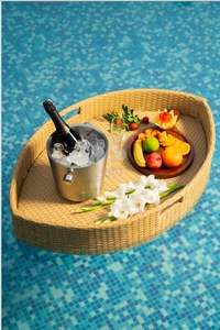 Bandeja de piscina flotante impermeable ecológica, material de ratán de Vietnam - Product Image 6