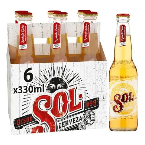 Preiswerter Sol Original Lager Bierflasche 12 × 330 ml /Bester Preis Sol Original Bierflaschen 12 × 330 ml