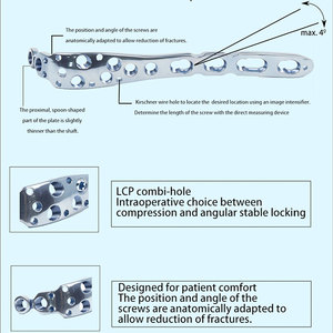 Placa de bloqueo de reconstrucción más vendida, instrumentos veterinarios de calidad alemana ortopédicos, placas de compresión de implantes de titanio - Product Image 6