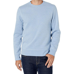 Sweat-shirts en coton à manches longues surdimensionnés pour hommes Pull à col rond uni Sweat-shirt unisexe Logo personnalisé - Product Image 1