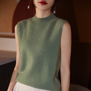 Camisetas sin mangas Sexy sin espalda Crop Vest Top mujer sólido Y2K mujer fuera del hombro de punto caqui verano mujeres Tops sin mangas Camias - Product Image 3