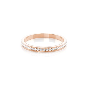 แหวนหมั้นเพชรโมอิสซาไนต์ VVS ทองคำชมพู 14k รับรองโดย IGI ทรงคลาสสิก ประดับเพชรทรงมาร์ควิส สำหรับวันครบรอบของผู้หญิง - Product Image 4