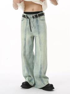 Jeans en denim décontractés pour hommes, coupe classique, confortables, respirants, tissu doux, durables, pour un usage quotidien, fabrication en gros - Product Image 3