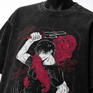 Camiseta Personalizada con Gráficos de Anime, Estilo Vintage, Algodón Lavado, Streetwear, Fabricante OEM ODM - Product Image 6