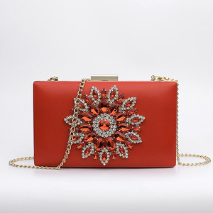 Stylish Embellished <b>Mini</b> Clutch Handbags for Women Metal <b>Bags</b> Wholesale Factory Price Garden Ornaments - Product Image 1