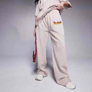 Wholesale Polyester/Cotton Winter Casual Wear Regular Fit Eco-Friendly <b>Lace</b> Sweatpants Women Custom Screen Printed Logo - Product Image 3