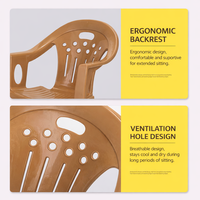 Chaises de salle à manger empilables en plastique marron bon marché pour l'extérieur, chaises en plastique pour plage, piscine et événements, fabriquées en Chine