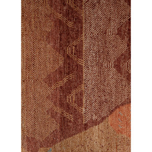 Alfombras de Lana Anudadas a Mano de Gran Tamaño Manchaha, Diseño Abstracto Rojo Naranja para el Hogar, Pasillo, Rectangulares, Diseño 3D, Viscosa para Adolescentes - Product Image 3