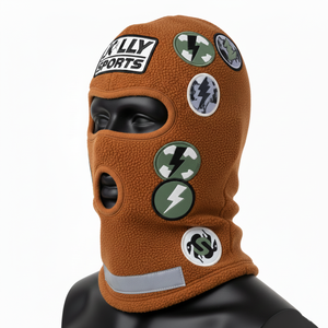 Pasamontañas para Hombre para Clima Frío, Forro Polar de Poliéster de Alta Densidad de 260 g/m², Cubierta Facial Aislante con Paneles para Ojos y Boca - Product Image 4