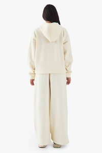 Fabrication en gros de sweat-shirts pour femmes, 100% coton, polaire léger, respirant, impression de logo personnalisée sur le devant - Product Image 5