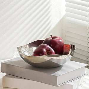 Bol décoratif de luxe en métal pur sans BPA écologique lave-vaisselle Table à manger pièce maîtresse élégante Style Vintage maison - Product Image 1