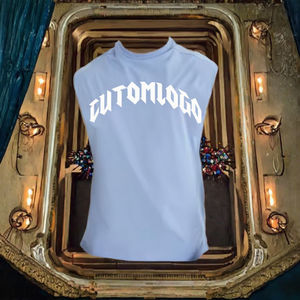 Débardeur sans manches en tricot de qualité supérieure, impression de logo personnalisée, écologique, respirant, pour le sport, la gym, l'entraînement et le jogging - Product Image 3