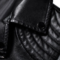 Vestes en cuir de motard élégantes pour hommes, en cuir de mouton PU personnalisé, à manches longues, avec fermeture éclair, veste de moto pour hommes