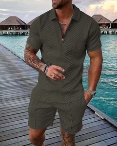 Oversized Men's Fashion Summer Sportswear Vacation Outing New opportunity Men's 100 percent cotton breathable summer <b>T</b>-<b>shirt</b> set - Product Image 3