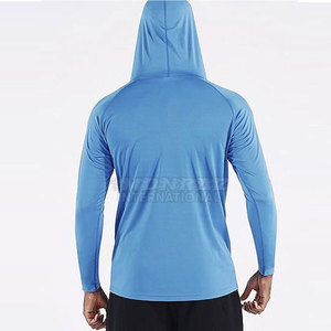 Ropa deportiva de manga larga ajustada, Camisa con capucha para entrenamiento de gimnasio, ropa deportiva de secado rápido para entrenamiento físico, venta al por mayor - Product Image 6