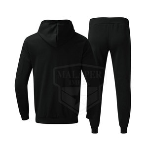 Ensembles de vêtements de rue à capuche légers 100% coton pour hommes de qualité supérieure survêtements d'hiver solides et respirants vente en gros - Product Image 2