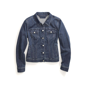 Blouson bomber en denim déchiré pour homme, grande taille, hiver, décoration en dentelle sur le devant, personnalisé, écologique, coupe-vent, 100% coton/polyester - Product Image 2