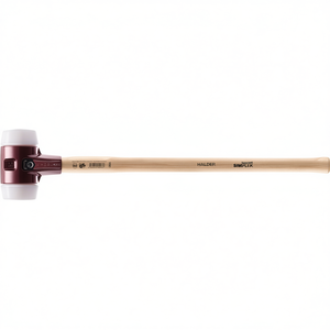 Marteau à percussion Superplastik Simplex à dureté moyenne avec manche en hickory blanc, tête de 140 mm et longueur de 1045 mm, HALDER - Product Image 3