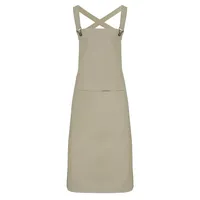 Tablier de barista à bretelles croisées avec taille ajustable, accessoire de merchandising élégant en textile pour tenue de travail