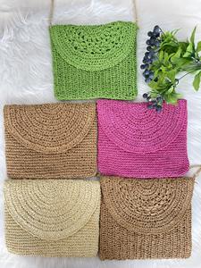 Bolso y bolso de mano Patrón de bolso de ganchillo/Bolso de rafia Monedero para mujer para ir de compras/Bolso tejido a mano de verano en la playa - Product Image 2