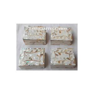 Caja de almacenamiento de madreperla con incrustaciones de fregona hermosa de madera de última producción para varias decoraciones del hogar - Product Image 1