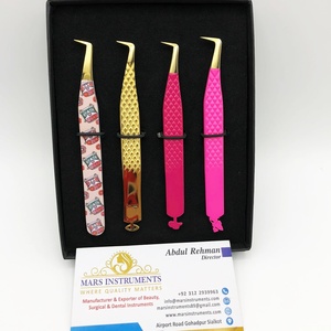 Pinzas para Extensión de Pestañas de Marca Privada Personalizadas, Pinzas para Pestañas de Alta Precisión, Pinzas de Acero Inoxidable de 90 Grados, Sostenibles - Product Image 1