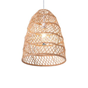 Diseño moderno tejido a mano bambú natural ratán redondo antiguo colgante pantalla Cubierta Venta al por mayor iluminación decoración de Vietnam - Product Image 2