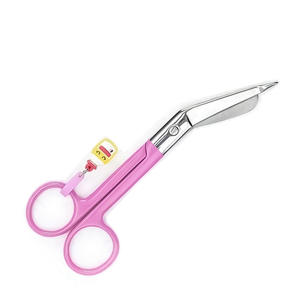 Tijeras Quirúrgicas Manuales, Pinzas Kelly y Tijeras para Vendas de Acero Inoxidable con Mangos Impresos Coloridos para Hospital - Product Image 5