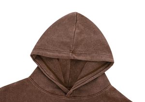 Sudadera con capucha lavada de mezcla de algodón básica de alta calidad al por mayor para hombres sudaderas con capucha casuales cómodas y relajadas para ropa de invierno - Product Image 2