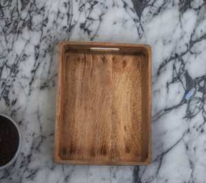 Accesorio orgánico para el hogar, artesanía de madera hecha a mano, bandeja grabada personalizada, artículo de regalo de madera - Product Image 4