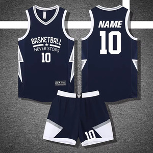 Vente en gros de combinaisons d'échauffement de basket-ball maillot de basket-ball en maille vierge uniformes personnalisés maillot de basket-ball brodé réversible - Product Image 5