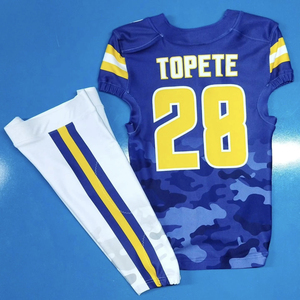 Jersey de equipo escolar de fútbol americano personalizado cosido en blanco, conjunto de fútbol transpirable, conjunto de uniforme de fútbol americano de práctica - Product Image 4